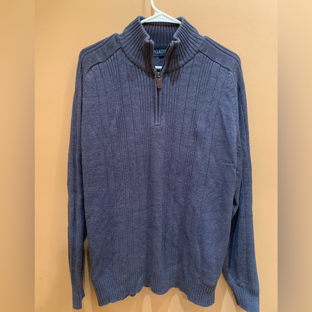 PGA TOUR Mock Neck Quarter Zip Pullover Sweater Size XL